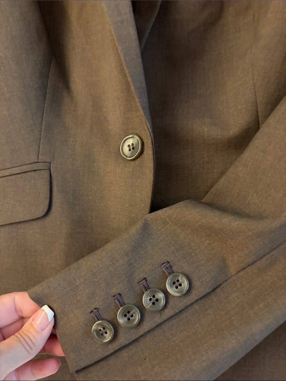 NWOT-The Limited Women's Brown Tailored Single-Button Blazer - Picture 4 of 6